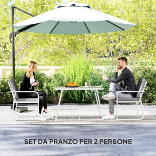 Outsunny Σετ Εξωτερικού Χώρου 3 Τεμαχίων με 2 Καρέκλες με Μπράτσα κ... Outsunny Σετ Εξωτερικού Χώρου 3 Τεμαχίων με 2 Καρέκλες με Μπράτσα κ...