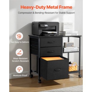 VEVOR Περιφερειακή Μεταλλική Ντουλάπα 75 x 40 x 68 cm με 3 Υφασμάτι...