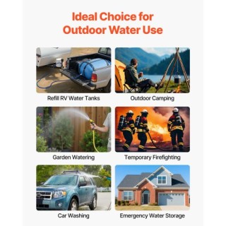 VEVOR Ασκός Αποθήκευσης Νερού 132L, Φορητός & Αναδιπλούμενος (34.3 ...