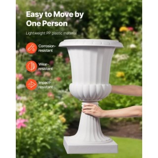 VEVOR Λευκές Ανθοστήλες Πλαστικές Κασπώ 40 x 67 εκ SLHPW1522INCASRQ...