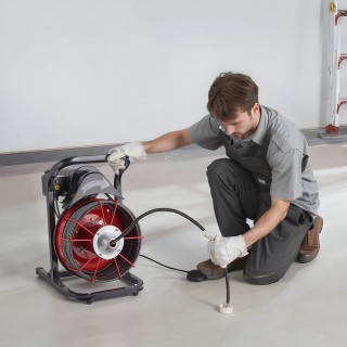 VEVOR Μηχανή Καθαρισμού Αποχέτευσης 15m x 13mm, Χειροκίνητο Τροφοδό...