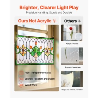 VEVOR Βιτρό Κρεμαστό Παράθυρο Τίφανι 32x17 Ίντσες HXFXCSBLBHXFJM702... VEVOR Βιτρό Κρεμαστό Παράθυρο Τίφανι 32x17 Ίντσες HXFXCSBLBHXFJM702...