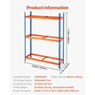 VEVOR Ράφι Αποθήκευσης Ελαστικών 3 Επιπέδων για 18 Ελαστικά HJSLT... VEVOR Ράφι Αποθήκευσης Ελαστικών 3 Επιπέδων για 18 Ελαστικά HJSLT...