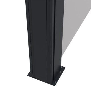 Outsunny  Πλευρική αναδιπλούμενη τέντα 400x180 cm με λαβή, από μέτα...