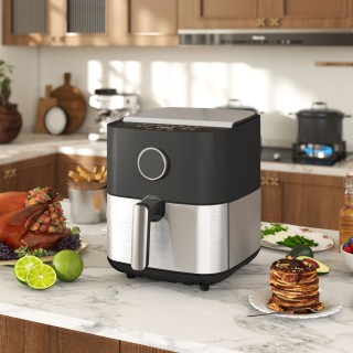 HOMCOM Φριτέζα Αέρος 8L, Air Fryer 1700W με 8 Προγράμματα και Κυκλο...