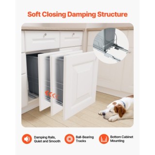 VEVOR Συσκευή Κάδου Απορριμμάτων Κουζίνας με Συρόμενη Σχάρα CFLJTDT... VEVOR Συσκευή Κάδου Απορριμμάτων Κουζίνας με Συρόμενη Σχάρα CFLJTDT...