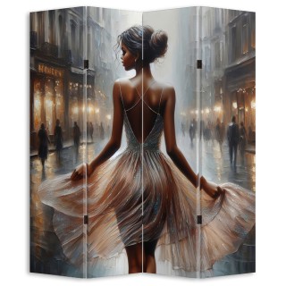 BAKAJI Παραβάν 4 Πάνελ Δομή Ξύλου Εκτύπωση Η Μπαλαρίνα 180 x 161 ε... BAKAJI Παραβάν 4 Πάνελ Δομή Ξύλου Εκτύπωση Η Μπαλαρίνα 180 x 161 ε...