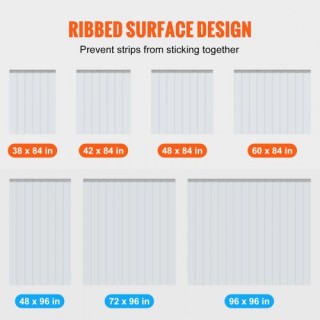 Διαφανής Πόρτα PVC 48 x 96 για Ψυγείο/Καταψύκτη - VEVOR  PZMLPZPTLG...