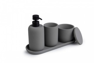 Σετ Αξεσουάρ Μπάνιου - Σαπουνιού 4 τεμαχίων - Γκρι 8720604882766 Li... Σετ Αξεσουάρ Μπάνιου - Σαπουνιού 4 τεμαχίων - Γκρι 8720604882766 Li...