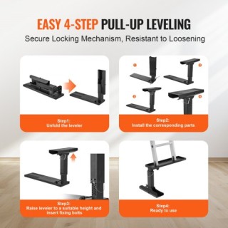 VEVOR  Σταθεροποιητής Σκάλας 29.8 L x 11.4-18 in H Αναδιπλούμενος L...