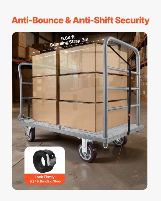 VEVOR Βαρέος Τύπου Πλατφόρμα Καρότσι, Χωρητικότητα 1202.02 kg, Αναδ...