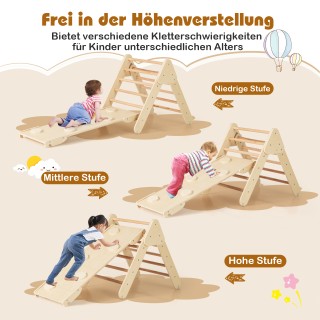 Costway Πολυλειτουργικό Ορειβατικό Τρίγωνο με Τσουλήθρα και Αναρριχ...