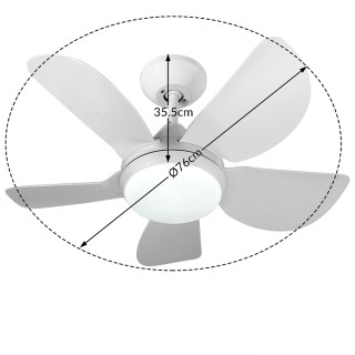 BAKAJI Ανεμιστήρας Οροφής 5 Φτερά Λάμπα με Φως LED και Τηλεχειριστ... BAKAJI Ανεμιστήρας Οροφής 5 Φτερά Λάμπα με Φως LED και Τηλεχειριστ...