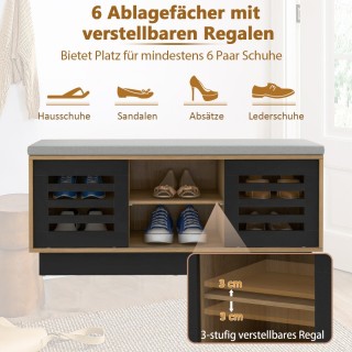 Costway Διπλή Παπουτσοθήκη με Μαξιλάρι Καθίσματος και Ρυθμιζόμενα ... Costway Διπλή Παπουτσοθήκη με Μαξιλάρι Καθίσματος και Ρυθμιζόμενα ...