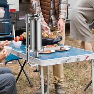 Costway Μηχανή Παρασκευής Λουκάνικων με 4 Σωλήνες Γεμίσματος KC42155 Costway Μηχανή Παρασκευής Λουκάνικων με 4 Σωλήνες Γεμίσματος KC42155