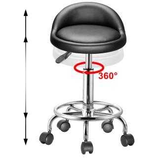 Τροχήλατο Σκαμπό με Χαμηλή Πλάτη και Ατσάλινη Βάση 360° Περιστρεφόμ... Τροχήλατο Σκαμπό με Χαμηλή Πλάτη και Ατσάλινη Βάση 360° Περιστρεφόμ...