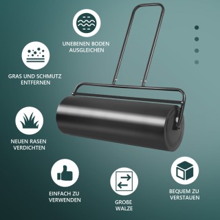 Costway  Ρολοβούρτσα Γκαζόν 48L για Εύκολη Συμπίεση και Προστασία τ...