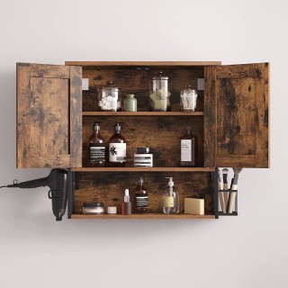 VASAGLE Επιτοίχιο Ντουλάπι Τοίχου Μπάνιου με Θήκη για Πιστολάκι Μαλ... VASAGLE Επιτοίχιο Ντουλάπι Τοίχου Μπάνιου με Θήκη για Πιστολάκι Μαλ...