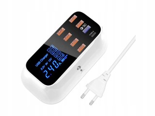 Verk Group Επιτραπέζιος Φορτιστής 8 Θυρών USB QC 3.0 & Type C με Οθ...