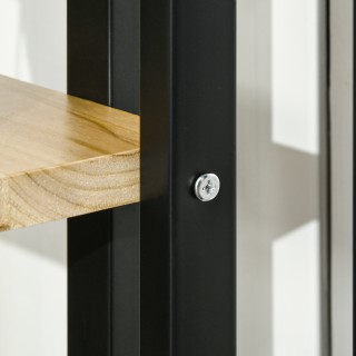 Outsunny Βοηθητικό έπιπλο με 4 ράφια σε βιομηχανικό στυλ από ξύλο έ...