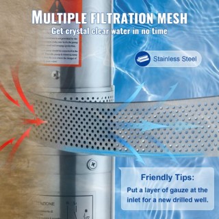 Αντλία Υποβρύχια VEVOR 750W 230V Ανοξείδωτη  S220V750W84MHRC8YV2