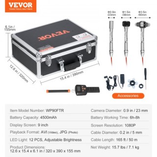 VEVOR Κάμερα Αποχέτευσης 165 ft Αυτοεπιπεδούμενη με Εντοπιστή 512H... VEVOR Κάμερα Αποχέτευσης 165 ft Αυτοεπιπεδούμενη με Εντοπιστή 512H...