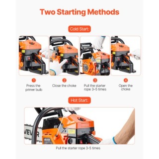 VEVOR Αλυσοπρίονο Βενζίνης 58cc 2.7 HP 20 ιντσών για Κοπή Ξύλων RQL... VEVOR Αλυσοπρίονο Βενζίνης 58cc 2.7 HP 20 ιντσών για Κοπή Ξύλων RQL...