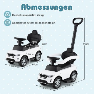 Costway 3-σε-1 Μαύρο Παιδικό Αυτοκίνητο με Αποσπώμενη Λαβή TQ10397DK Costway 3-σε-1 Μαύρο Παιδικό Αυτοκίνητο με Αποσπώμενη Λαβή TQ10397DK