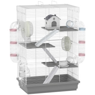 PawHut Κλουβί Χάμστερ με 4 Επίπεδα και 16 Σωλήνες με Σπιτάκι, Ράμπα... PawHut Κλουβί Χάμστερ με 4 Επίπεδα και 16 Σωλήνες με Σπιτάκι, Ράμπα...