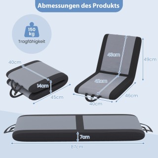 Costway  Πολυτελής Σταδιακός Κάθισμα με Ρυθμιζόμενη Πλάτη και Ενισχ...