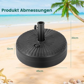 Costway  Γεμιστή Βάση Ομπρέλας Κήπου από Ανθεκτικό HDPE Υλικό - Ρυθ...