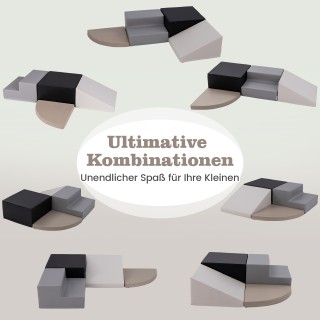 Costway 4 Τεμάχια Αφρώδη Τουβλάκια για Αναρρίχηση και Παιχνίδι Μεγά...