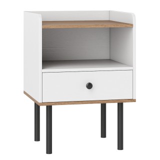 Costway Λευκό Μοντέρνο Κομοδίνο με Συρτάρι & Ανοιχτό Αποθηκευτικό Χ... Costway Λευκό Μοντέρνο Κομοδίνο με Συρτάρι & Ανοιχτό Αποθηκευτικό Χ...