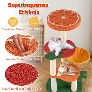 Costway Κέντρο Αναρρίχησης για Γάτες 100 cm με Θέμα Φρούτων και Στύ... Costway Κέντρο Αναρρίχησης για Γάτες 100 cm με Θέμα Φρούτων και Στύ...