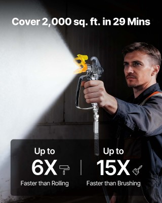 VEVOR Ηλεκτρικός Αερογράφος Υψηλής Πίεσης 900W με Καρότσι για Εσωτε...