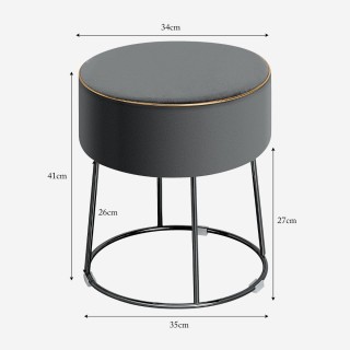 Costway Στρογγυλό Βελούδινο Οθωμανικό Σκαμπό με Μεταλλική Βάση και ... Costway Στρογγυλό Βελούδινο Οθωμανικό Σκαμπό με Μεταλλική Βάση και ...