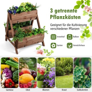 Costway Κάθετο Υπερυψωμένο Παρτέρι Κήπου από Φυσικό Ξύλο Έλατου με... Costway Κάθετο Υπερυψωμένο Παρτέρι Κήπου από Φυσικό Ξύλο Έλατου με...