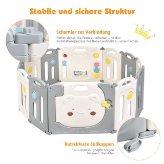 Costway Παιδικό Πάρκο Ασφαλείας από Ανθεκτικό Υλικό HDPE με Κλειδα... Costway Παιδικό Πάρκο Ασφαλείας από Ανθεκτικό Υλικό HDPE με Κλειδα...