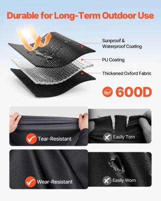 VEVOR Κάλυμμα Γκολφ Καρτ Πλήρους Κάλυψης για 2+2/4 Θέσεις, Αδιάβροχ...