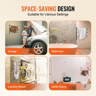 VEVOR Τρίπλο Επιτοίχιο Ράφι Σέλας με Περιστρεφόμενη Βάση Παρεμβυσμ... VEVOR Τρίπλο Επιτοίχιο Ράφι Σέλας με Περιστρεφόμενη Βάση Παρεμβυσμ...