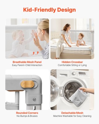 VEVOR Προστατευτικό Κάγκελο Κρεβατιού Μωρού 2000 x 680 mm - Ρυθμιζό... VEVOR Προστατευτικό Κάγκελο Κρεβατιού Μωρού 2000 x 680 mm - Ρυθμιζό...