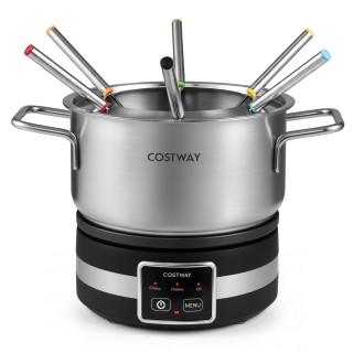 Costway Ηλεκτρικό Σετ Φοντί 1200W με Ρυθμιστή Θερμοκρασίας και Αποσ... Costway Ηλεκτρικό Σετ Φοντί 1200W με Ρυθμιστή Θερμοκρασίας και Αποσ...