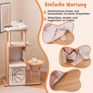 Costway Ξύλινος Πύργος Γάτας με Αθλητικό Θέμα και Πολλαπλές Ζώνες Χ... Costway Ξύλινος Πύργος Γάτας με Αθλητικό Θέμα και Πολλαπλές Ζώνες Χ...