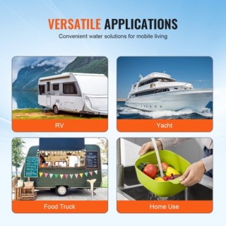 VEVOR  Αντλία Διαφράγματος 12V 5GPM 5-Θαλάμων με Διακόπτη Πίεσης 12...