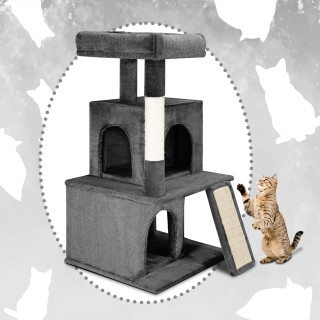 BAKAJI Δέντρο Αναρρίχησης Καταφύγιο για Γάτες Ονυχοδρόμιο Γκρι Φωλ... BAKAJI Δέντρο Αναρρίχησης Καταφύγιο για Γάτες Ονυχοδρόμιο Γκρι Φωλ...