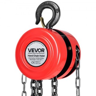 VEVOR Χειροκίνητος Αλυσοτροχός 1 Τόνου με Αναβαθμισμένη Γαλβανισμέν...