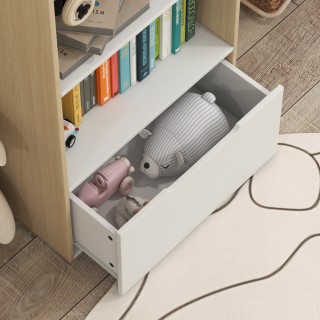 AIYAPLAY Παιδική Βιβλιοθήκη με 3 Ράφια και Συρτάρι και Συσκευή Αντι...