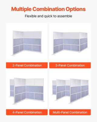 VEVOR Διαίρισμα Γραφείου 1778 x 1778 mm με Παράθυρα Αμμοβολής BGSGD...