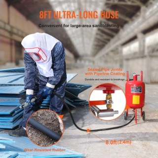 VEVOR Αμμοβολή 38L με Βαλβίδα & Ρόδες  40LPSJ00000000001V0