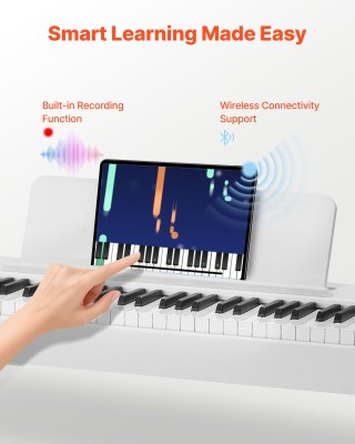 VEVOR 88 Πλήκτρα Πλήρους Βάρους Ψηφιακό Πιάνο με Στήριγμα & Πεντάλ,...